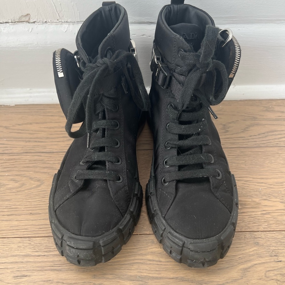 Women’s Prada Nylon high top sneakers - Picture 2 of 9